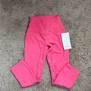 lululemon 21” align crop - guava - size 4 NWT
